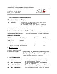 SICHERHEITSDATENBLATT (nach EU-Richtlinien) - GLS GmbH