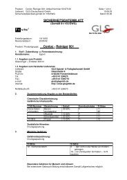 SICHERHEITSDATENBLATT Conloc - Reiniger 901 - GLS GmbH