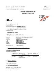 SICHERHEITSDATENBLATT - GLS GmbH