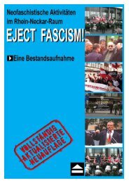 Eject Fascism. Neofaschistische Aktivitäten im Rhein-Neckar-Raum