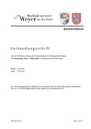 Verhandlungsschrift - Weyer