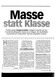 Masse statt Klasse - Die Kanzlei Mattil & Kollegen