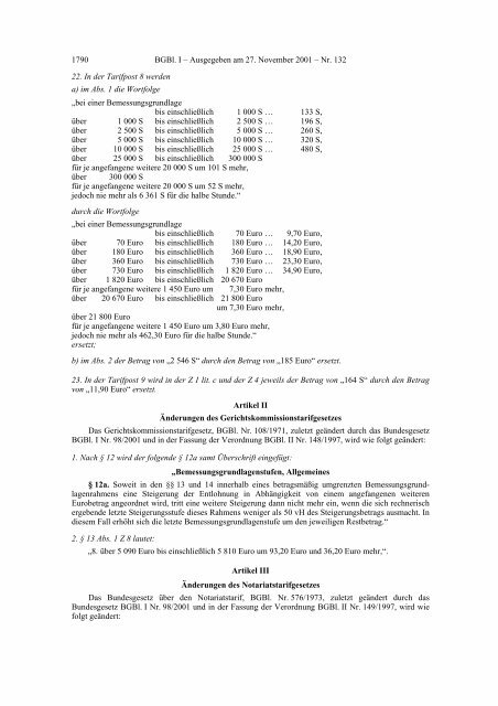 Tarifpost 1,2, 3a, 3b und 3c - Familienrecht