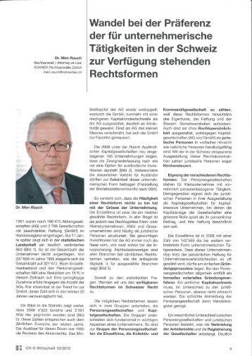 Dr. Men Rauch Rechtsanwalt I Attorney-at-Law ROHNER ...