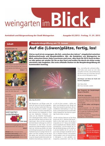 Ausgabe 01/2013 - Weingarten im Blick