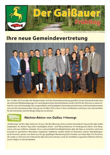 Ausgabe Nr. 22 am 01.04.2010 - Gaißau