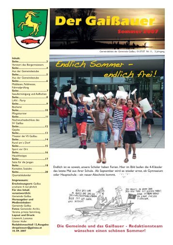 Ausgabe Nr. 11 am 01.07.2007 - Gaißau
