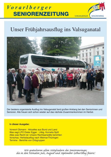Ausgabe Juni 2010 - Vorarlberger Seniorenring
