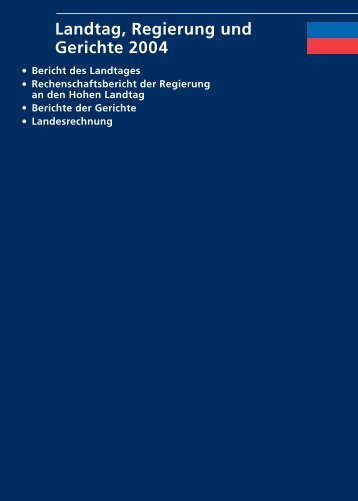 Rechenschaftsbericht_2004.indb - Landesverwaltung Liechtenstein