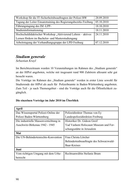 Erfahrungsbericht Forschungssemester - Hochschule für Polizei