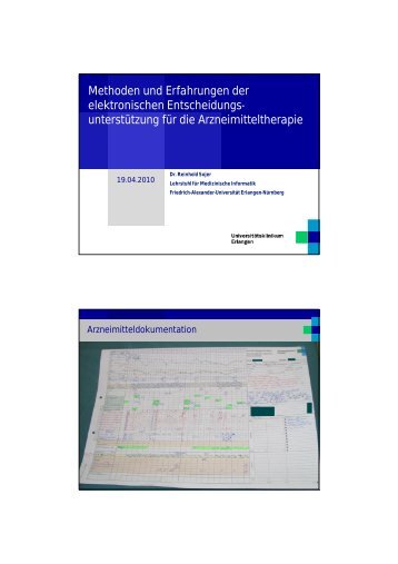 Methoden und Erfahrungen der elektronischen ... - GMDS