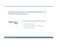 Standardisierungsansätze in Leitlinienmanagement und ... - GMDS