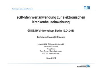 eGK-Mehrwertanwendung zur elektronischen ... - GMDS