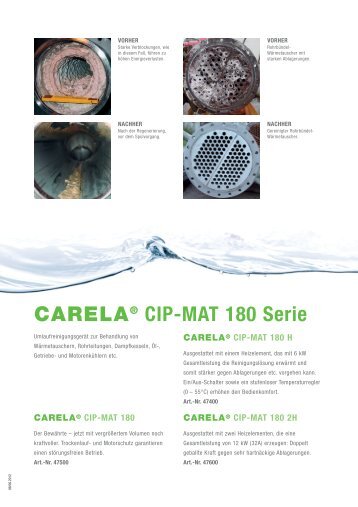 CARELA® CIP-MAT 180 Serie - GMG AUSTRIA