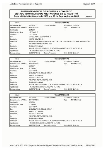 Inscrip 2005-09-15.pdf - Superintendencia de Industria y Comercio