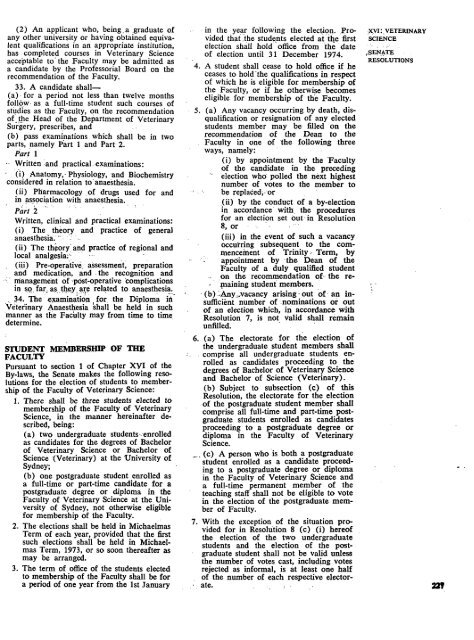 STATUTES: BACHELOR OF SCI