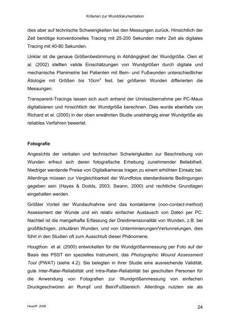 Kriterien zur Wunddokumentation - Deutsche Gesellschaft für ...