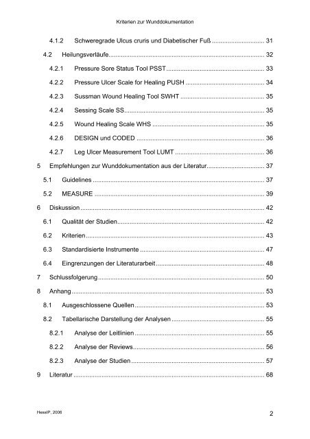 Kriterien zur Wunddokumentation - Deutsche Gesellschaft für ...