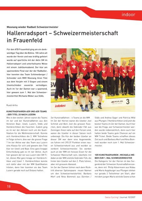 Swiss Cycling | Journal 10/2007