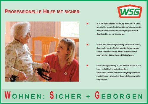 WOHNEN: SICHER + GEBORGEN - WSG - Gemeinnützige Wohn