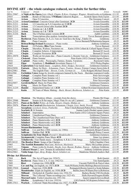 MAY 2011 LIST Other offers currently available… - Europadisc