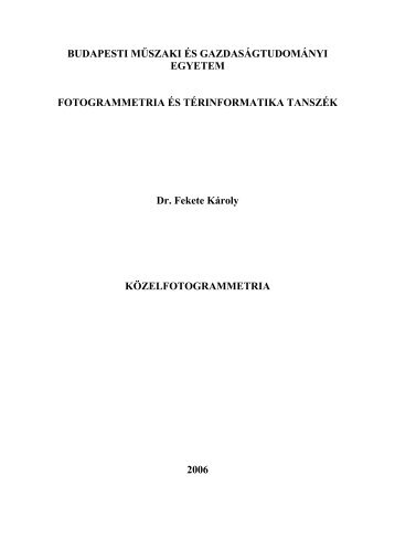 Letöltés - Fotogrammetria és Térinformatika Tanszék - Budapesti ...