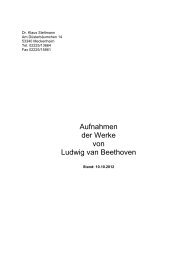 Aufnahmen der Werke Beethovens - Beethoven-Haus Bonn
