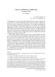 N. Casalini--Per un commento a Ebrei (III). Eb 10,19–13,25