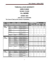 M.Sc. Chemistry : Syllabus (CBCS) - Thiruvalluvar University