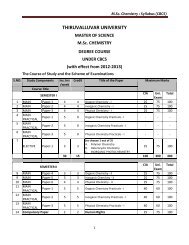 M.Sc. Chemistry : Syllabus (CBCS) - Thiruvalluvar University