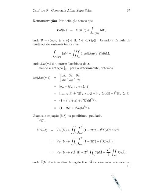 Cálculo e Estimação de Invariantes Geométricos: Uma ... - Impa