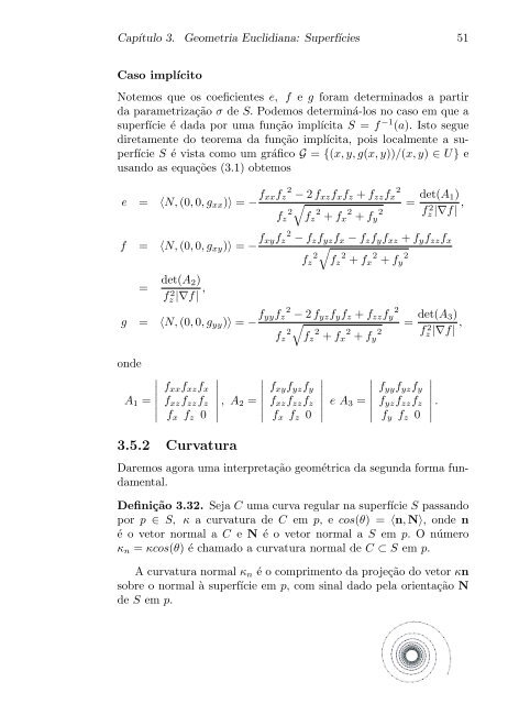 Cálculo e Estimação de Invariantes Geométricos: Uma ... - Impa