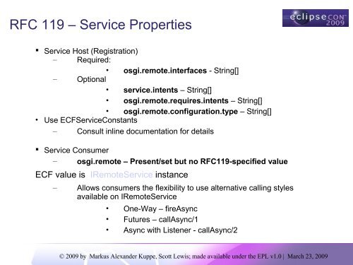 Tutorial: Designing Eclipse APIs Boris Bokowski, John Arthorne, Jim ...