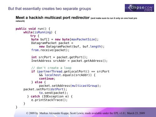 Tutorial: Designing Eclipse APIs Boris Bokowski, John Arthorne, Jim ...