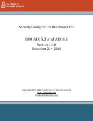 IBM AIX 5.3 and AIX 6.1 - Security Benchmarks Division - Center for ...