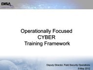 Operationally Focused CYBER Training Framework - Defense ...