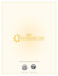 HIO SUNSHINE LAWS 2011 - Ohio Auditor of State