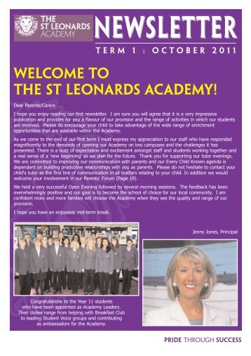 term 1 october 2011.qxp - The St Leonards Academy