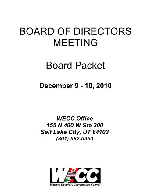 Type Here - Western Electricity Coordinating Council
