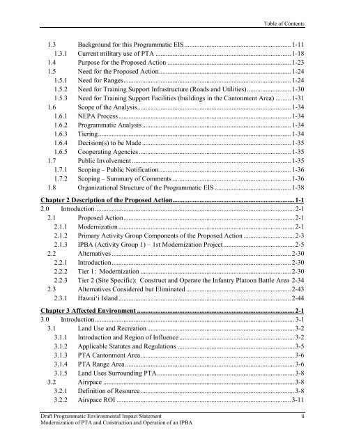 Cover, Executive Summary, Table of Contents - U.S. Army Garrison ...