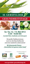 10. GERSFELDER GESUNDHEITSTAGE Sa / So, 12 ... - Rhoenline