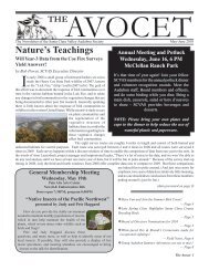 Nature's Teachings - Santa Clara Valley Audubon Society