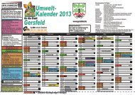 Gersfeld Umwelt- Kalender 2013
