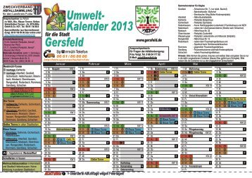 Gersfeld Umwelt- Kalender 2013