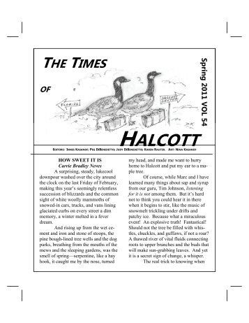 Volume 54, Spring 2011 - Town of Halcott, Halcott Center, NY