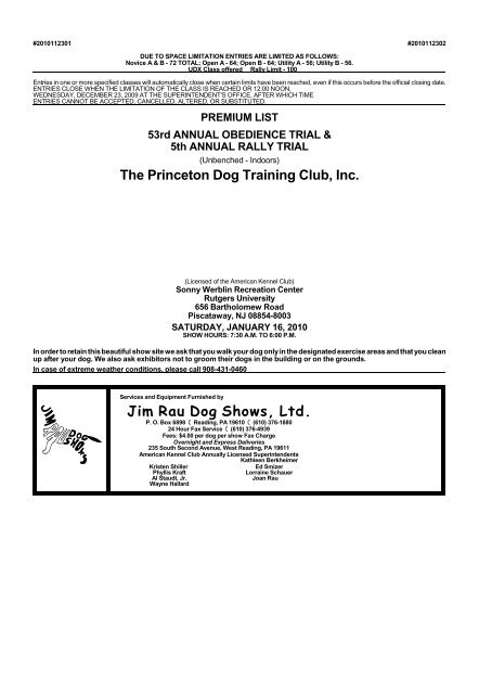 jim rau dog shows