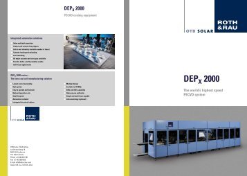 176_10 OTB DEPx Prospekt:Layout 1 - Roth & Rau AG