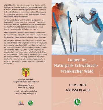 GEMEINDE GROSSERLACH - Naturpark Schwäbisch Fränkischer ...