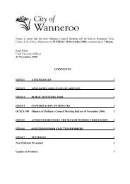 CONTENTS - City of Wanneroo