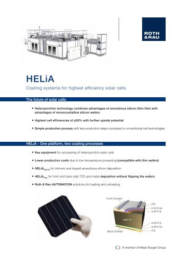 FactSheet HELiA - Roth & Rau AG